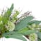 23" Green & White Olive Leaf & Floral Twig Spring Wreath